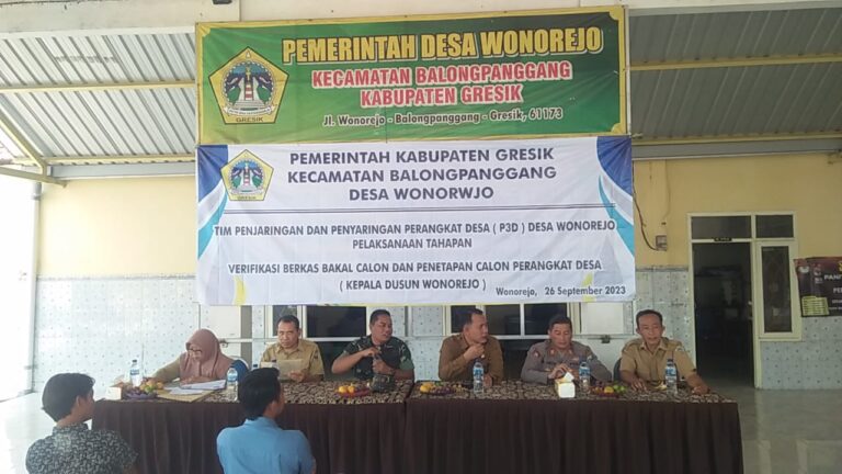 Panitia P3D Desa Wonorejo Gelar Tahapan Verivikasi Berkas Bacalon Dan Penetapan Calon Perangkat Desa Wonorejo