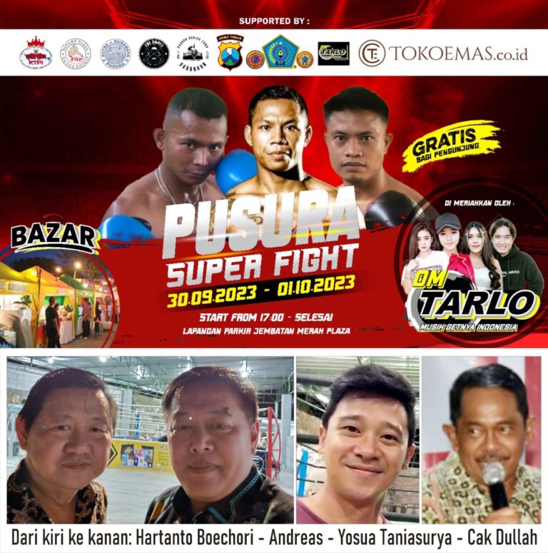 Tinju Pusura Super Fight: Sabuk Emas Kapolrestabes Surabaya: Didukung KTPI dan PJI (Persatuan Jurnalis Indonesia)