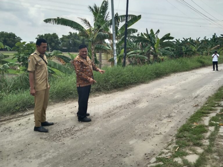 Jalan Kabupaten Rusak Parah di Desa Ngampel, Wakil Ketua DPRD Gresik Desak Dinas PUTR Segera Bertindak